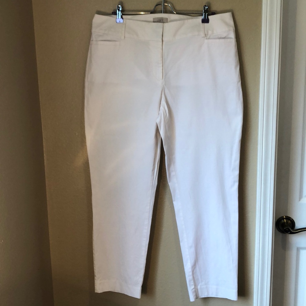 Loft size 12 white Pant, perfect for summertime